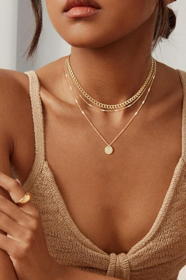 14K Gold Plated Layering Necklaces For Women Gold Necklace Set, Cuban Link, Snake Chain, Paperclip Layered Chains, Twisted Rope and Twisted Chain, Trendy Layering Necklace - Image 6