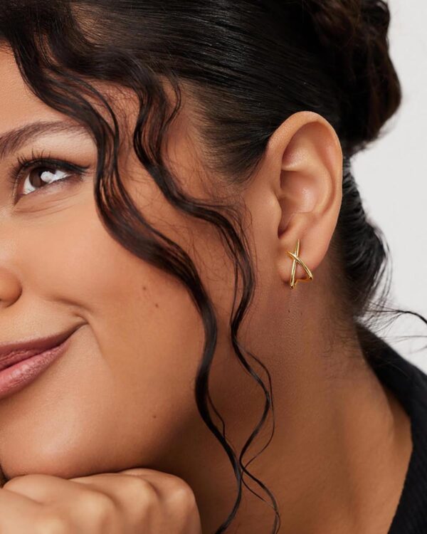 Gold Earrings for Women Trendy,14K Gold Stud Earrings Dainty Earrings Simple Minimalist Gold Earrings Hypoallergenic Earring for Women Gifts - Image 6
