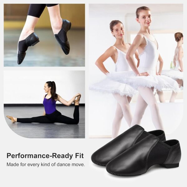 Stelle Jazz Shoes for Women Men Leather Upper Slip-on Dance Shoes Unisex - Image 8